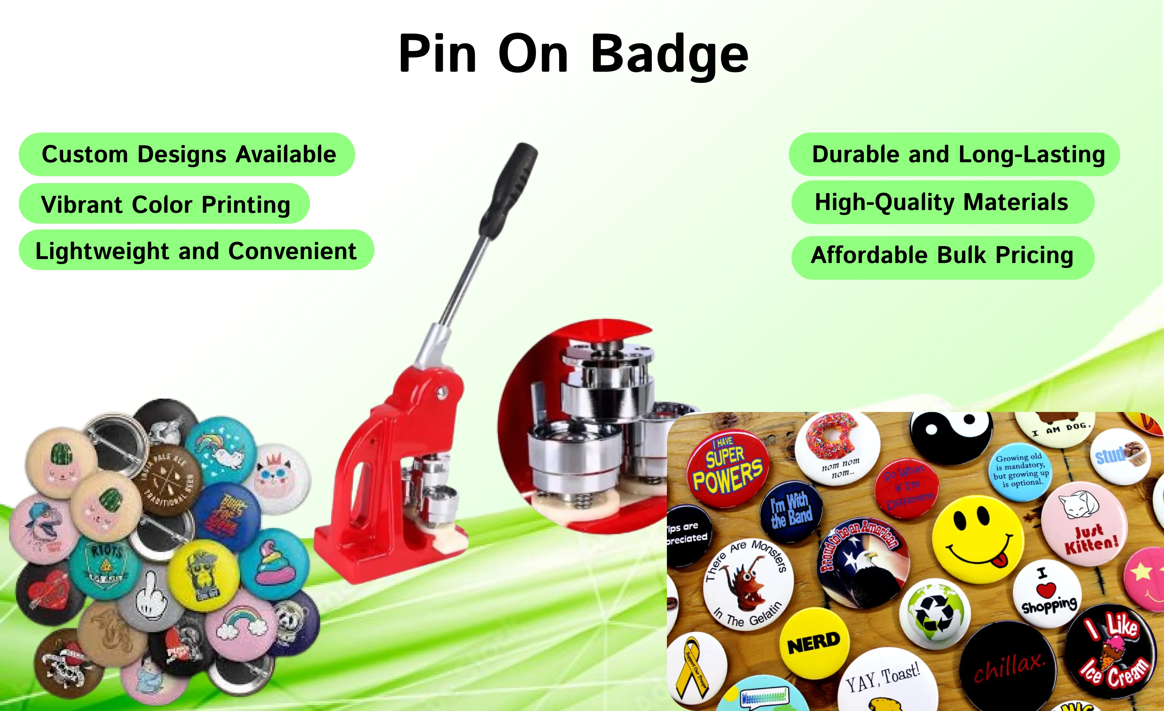 Custom Pin On Badge by Lihini Prints